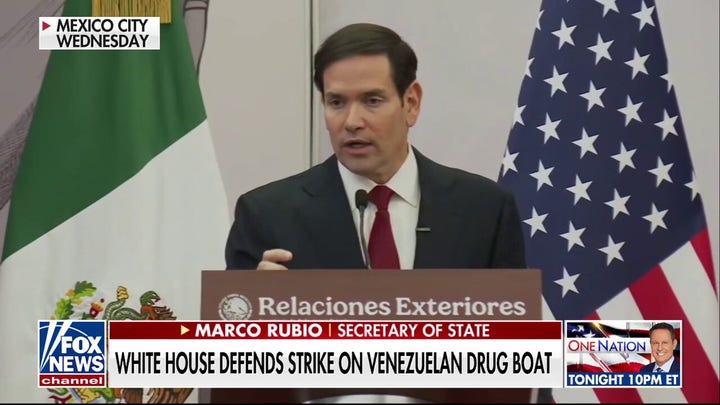 Rubio defends deadly strike on suspected Venezuelan drug boat