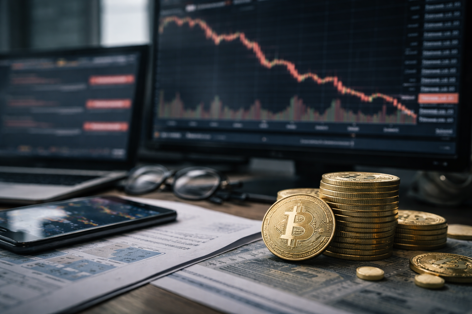 Bitcoin fell below $65K as ETF outflows and forced liquidations hit liquidity, raising risks of a deeper crypto drawdown.